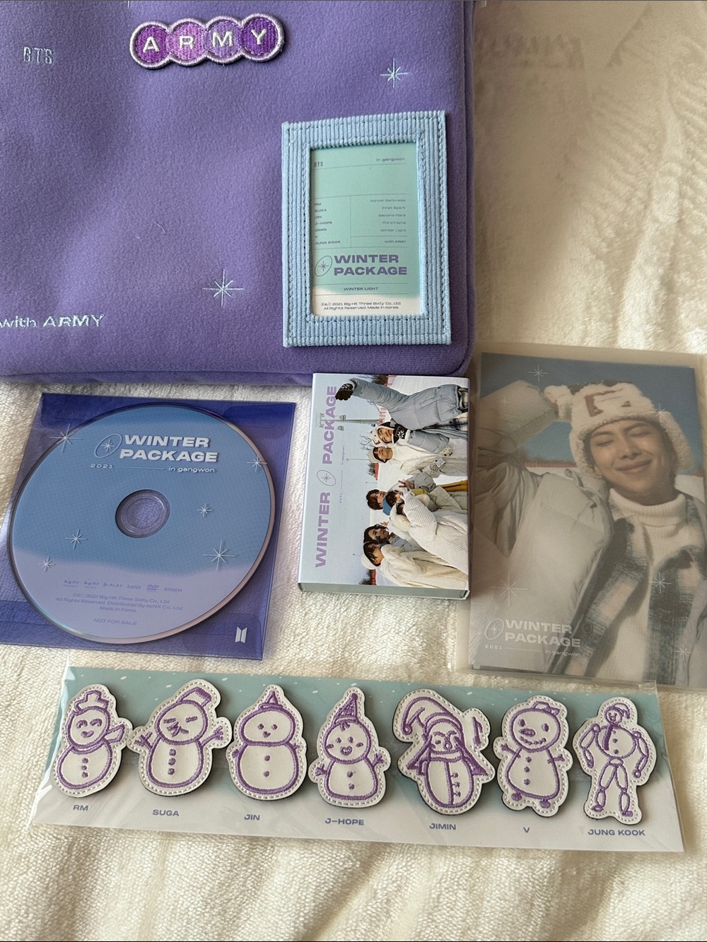BTS 2021 Winter Package Purple Pouch with Photo Set | Taehyung | Jimin - Picture 5 of 13